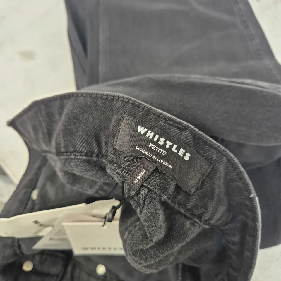 WHISTLES AUTHENTIC BARREL LEG JEANS IN BLACK - UK 32