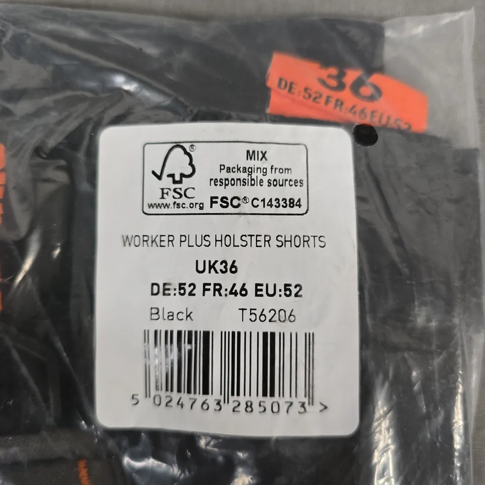 WORKER PLUS HOLSTER SHORTS - BLACK, UK36 (DE 52 FR 46 EU 52) - MEN'S CLOTHING