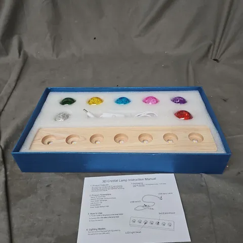 3 CRYSTAL LAMP BOXED WITH MANUAL