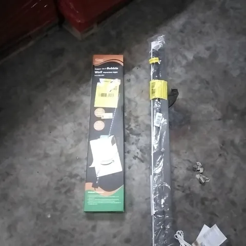 PALLET OF ASSORTED ITEMS TO INCLUDE; WALL AQUARIUM LIGHT, ROLLER WINDOW BLIND