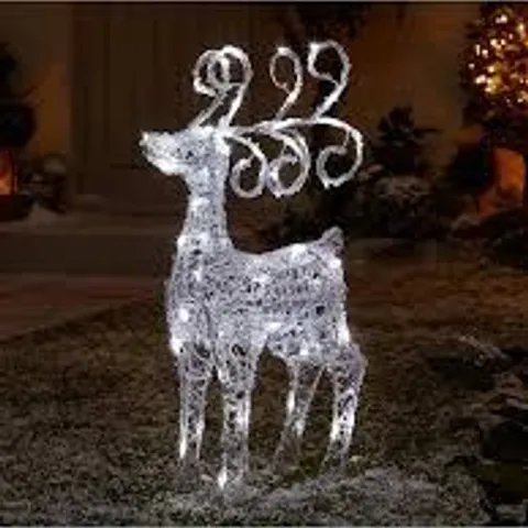 OUTDOOR SPUN ACRYLIC STANDING REINDEER - COLLECTION ONLY