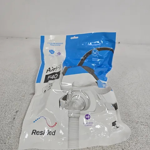 RESMED AIRFIT F40 CPAP MASK SYSTEM – SEALED PACKAGING