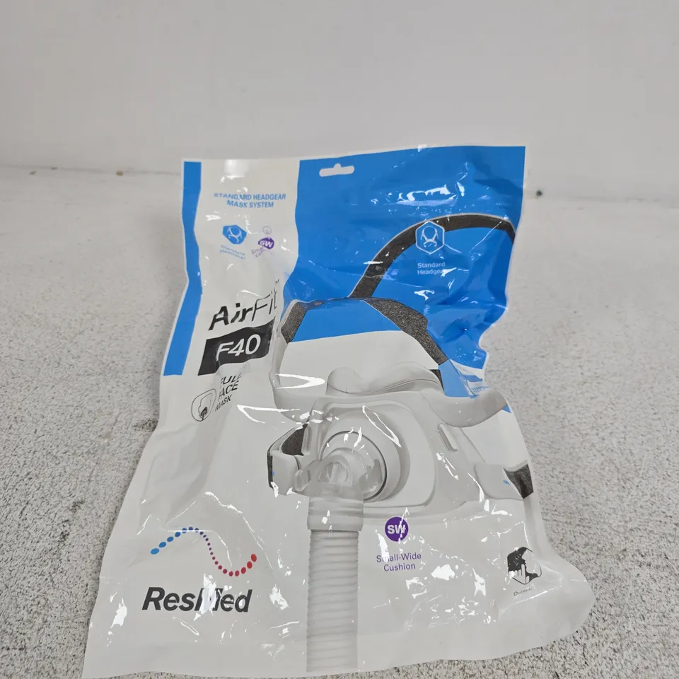RESMED AIRFIT F40 CPAP MASK SYSTEM – SEALED PACKAGING