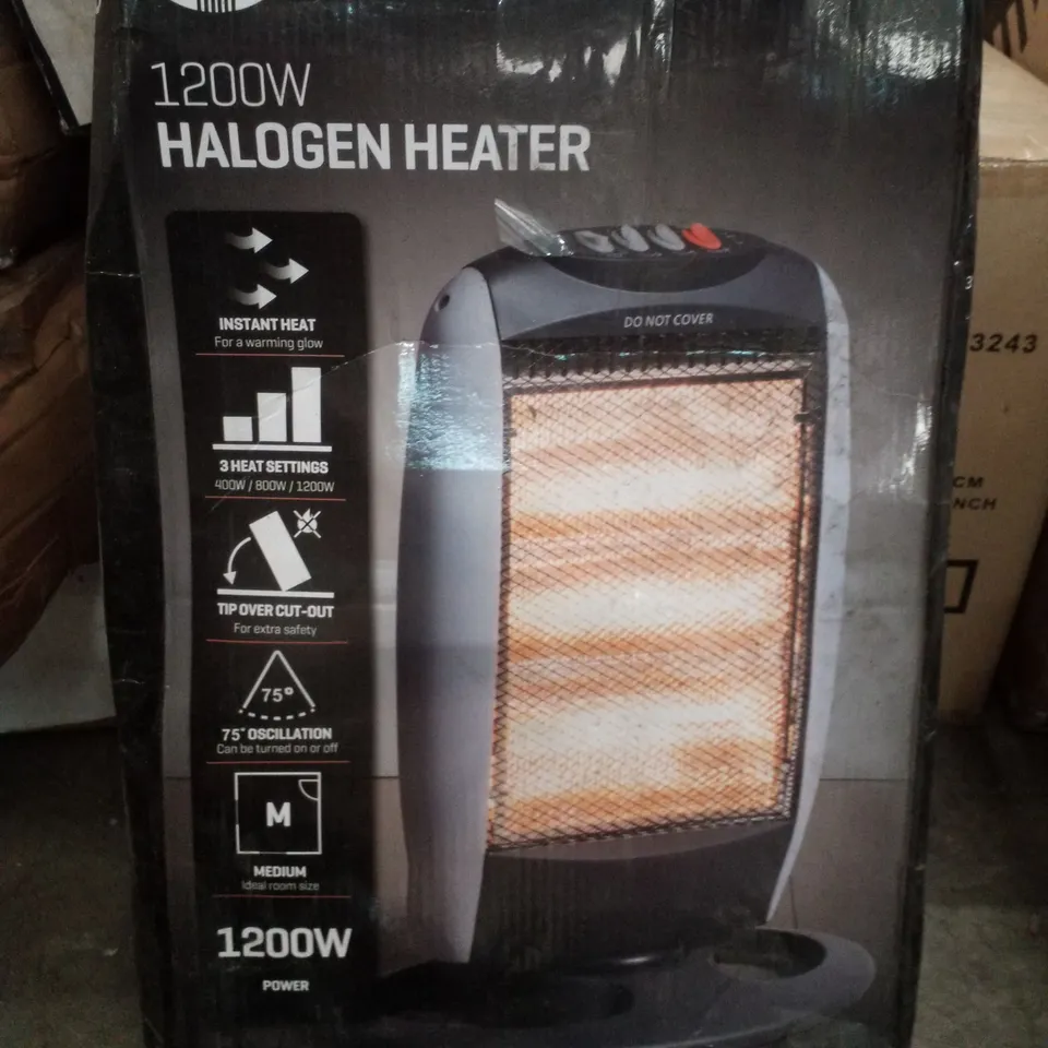 BOXED DAEWOO 1200W HALOGEN HEATER 