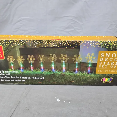 BOXED SET 8 BATTERY MULTI SNOWFLAKES