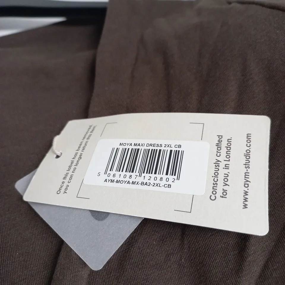 AYM MOYA MAXI DRESS – UK 18-20 (2XL) – BROWN