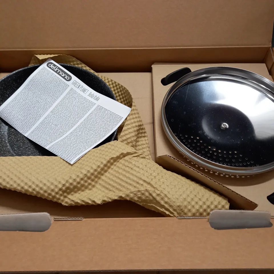BOXED AS NEW DELIMANO GREEN PLANET 6-PIECE PAN SET