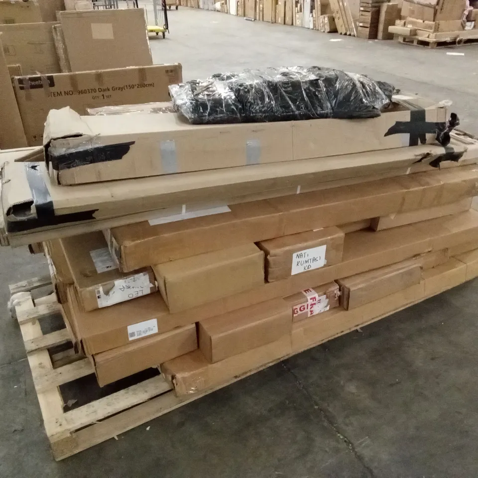 PALLET OF ASSORTED FURNITURE PARTS AND PIECES 