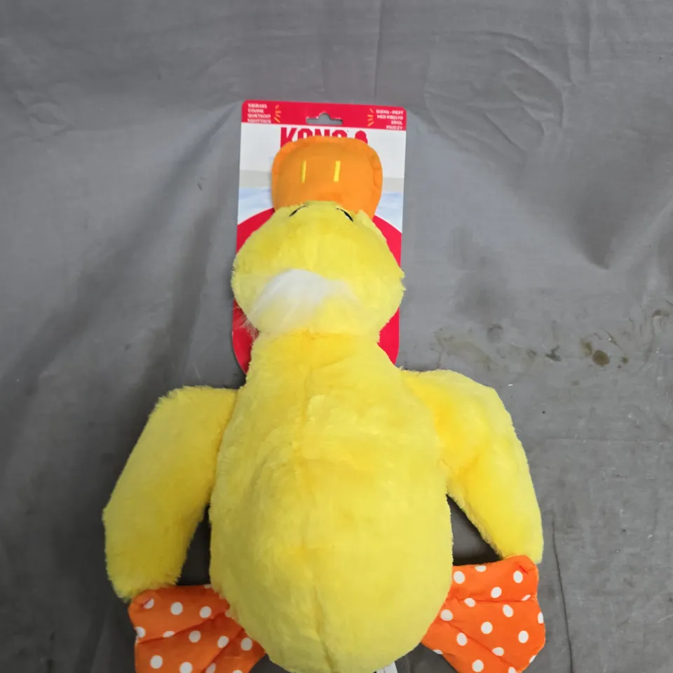 YELLOW PLUSH DUCK SOFT TOY - DOG TOY 