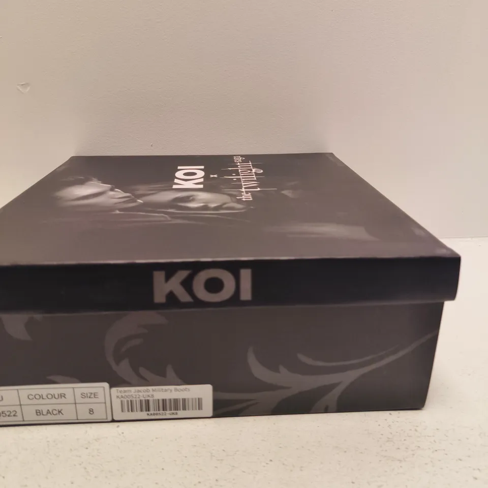KOI TEAM JACOB MILITARY BOOTS – BLACK, UK 8