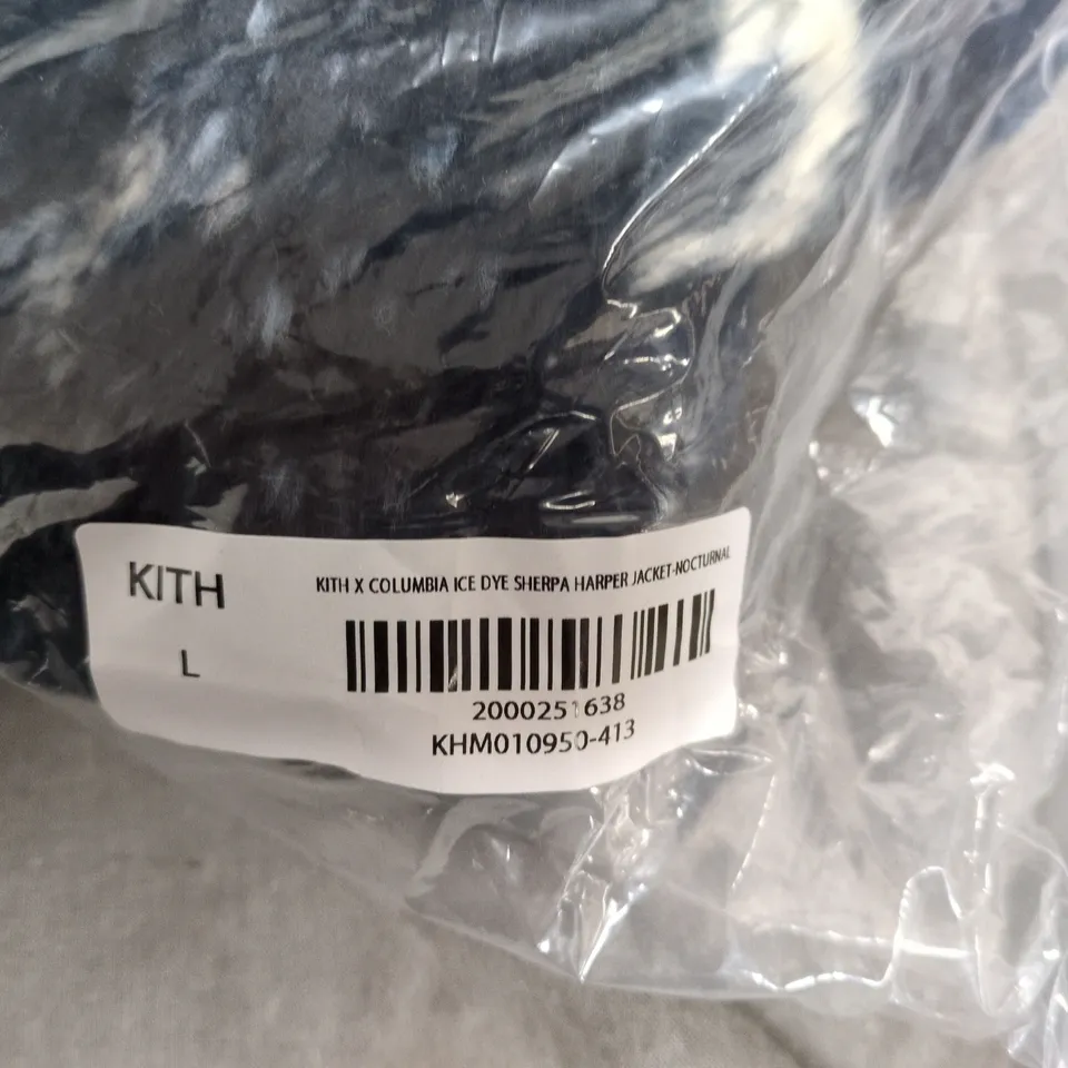 KITH X COLUMBIA ICE DYE SHERPA JACKET – LARGE 