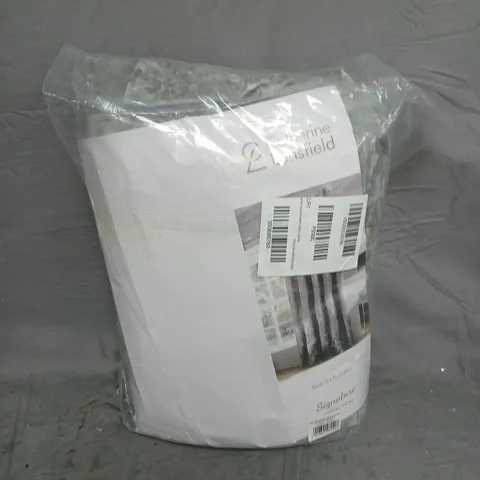 CATHERINE LANSFIELD CRUSHED VELVET CURTAINS IN SILVER COLOUR - 66X90"