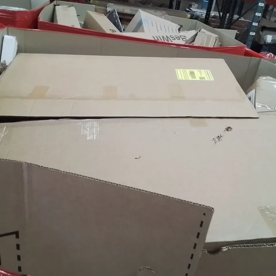 PALLET OF ASSORTED HOUSEHOLD GOODS AND PRODUCTS TO INCLUDE;STAINLESS STEEL LADDER,PICTURE FRAME 