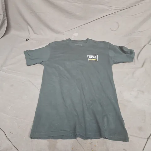 VANS T-SHIRT – DARK GREEN, SMALL, CLASSIC FIT