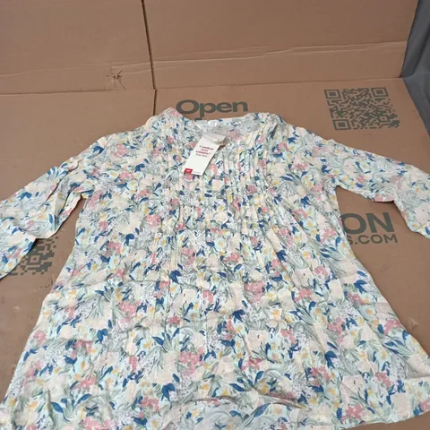 COTTON TRADERS FLORAL PRINT TUNIC TOP – UK 16