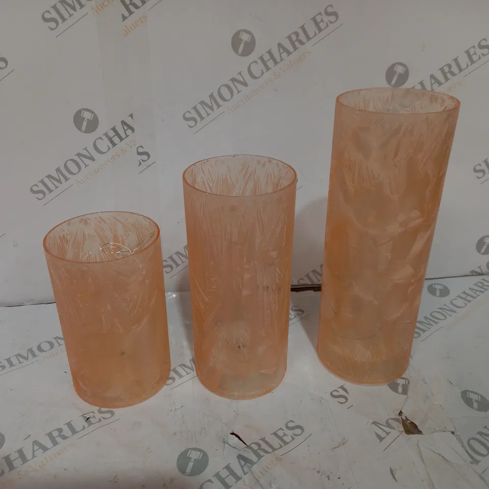 BOXED HOME REFLECTIONS SET OF 3 PRE-LIT CYLINDERS - COLLECTION ONLY