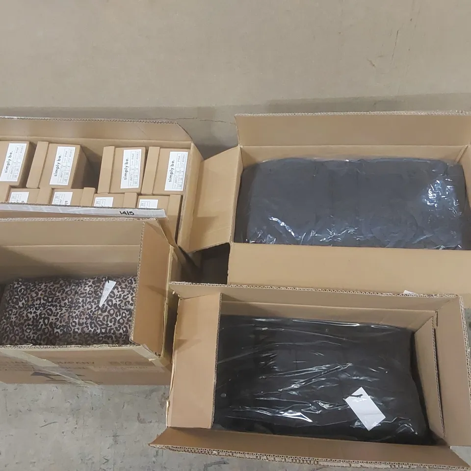 PALLET CONTAINING APPROXIMATELY 150x BRAND NEW ASSORTED DESIGNER CLOTHING ITEMS INCLUDING: SIMPLY BE JACKETS AND SHOES ECT