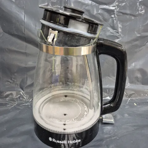 RUSSELL HOBBS HOURGLASS BLACK GLASS KETTLE - 26080