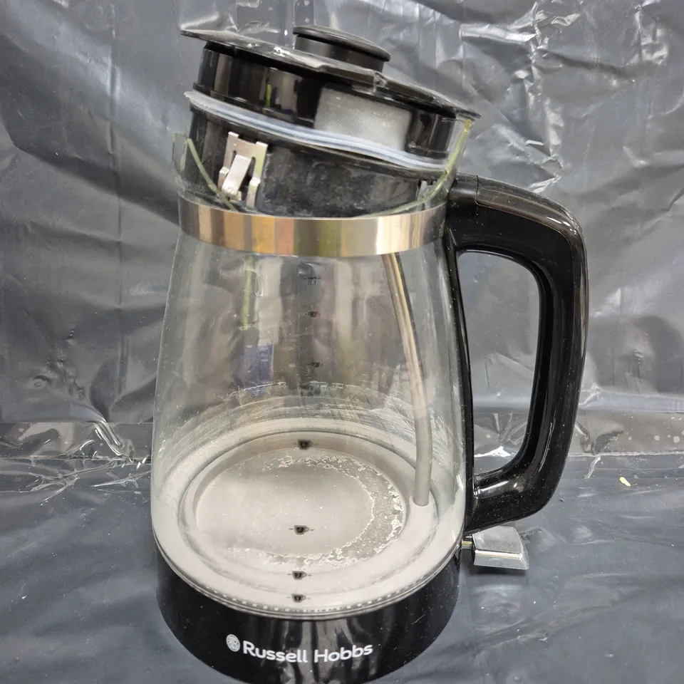 RUSSELL HOBBS HOURGLASS BLACK GLASS KETTLE - 26080