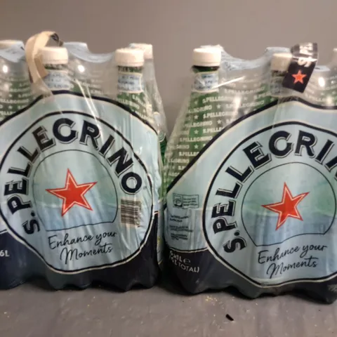 LOT OF 2 6-PACKS OF 1L S.PELLEGRINO WATER