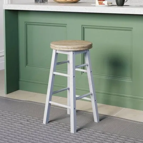 BOXED CHEF VIDA WOODEN REVOLVING BAR STOOL