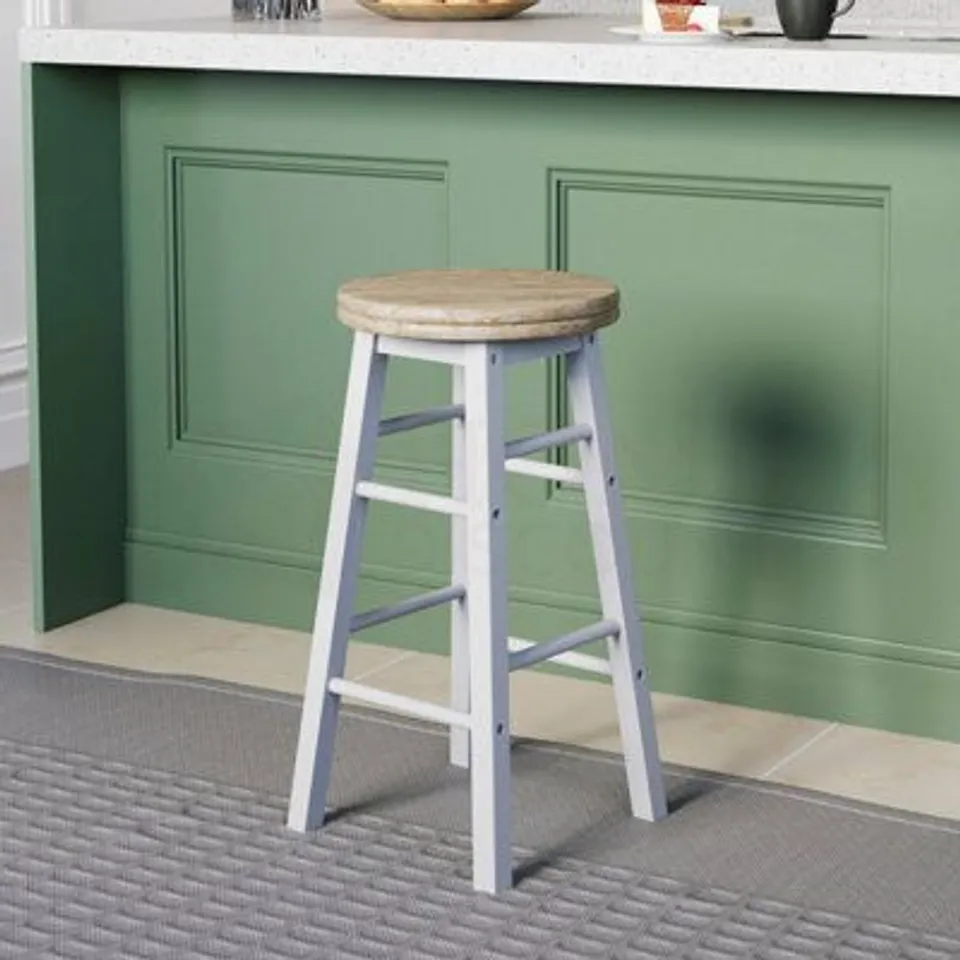 BOXED CHEF VIDA WOODEN REVOLVING BAR STOOL