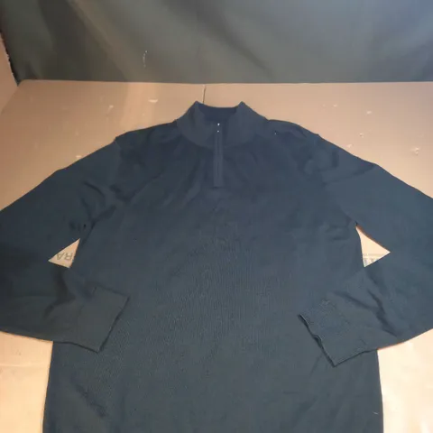 REISS 1/4 ZIP CARDIGAN SIZE L