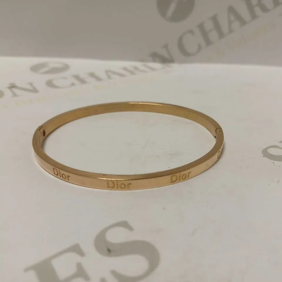 DIOR ROSE GOLD OVAL BANGLE