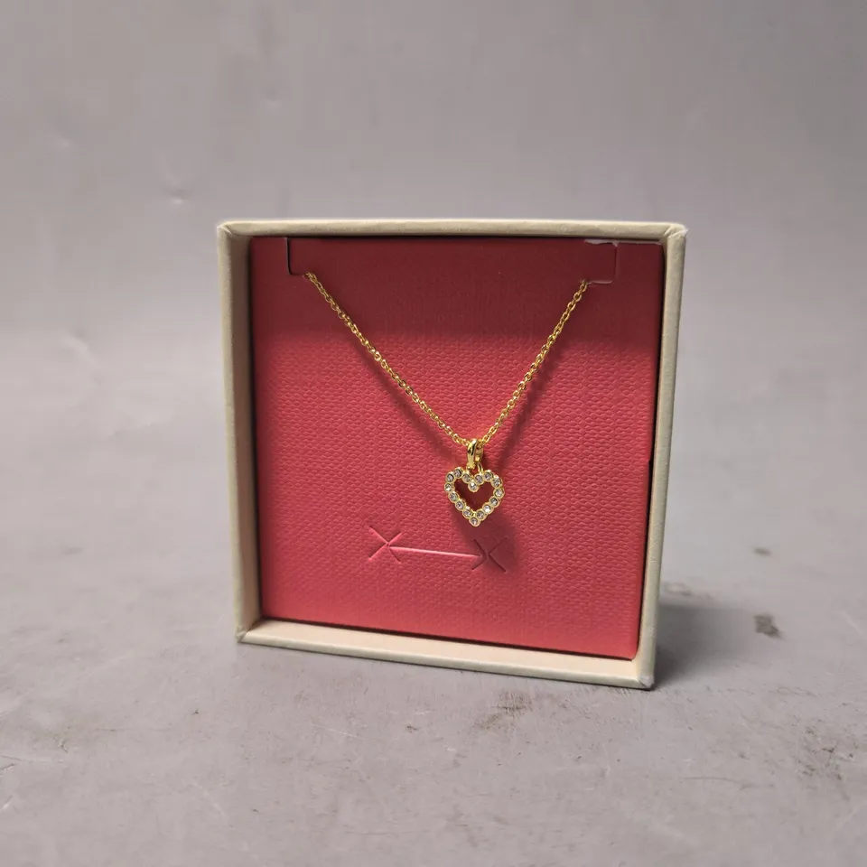 BOXED TED BAKER GOLDEN HEART NECKLACE