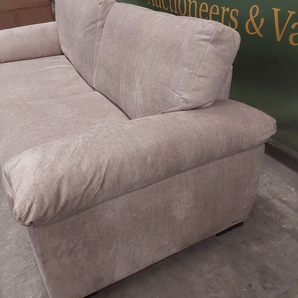 SALERNO STANDARD BACK 3 SEATER FABRIC SOFA - NATURAL RRP £599