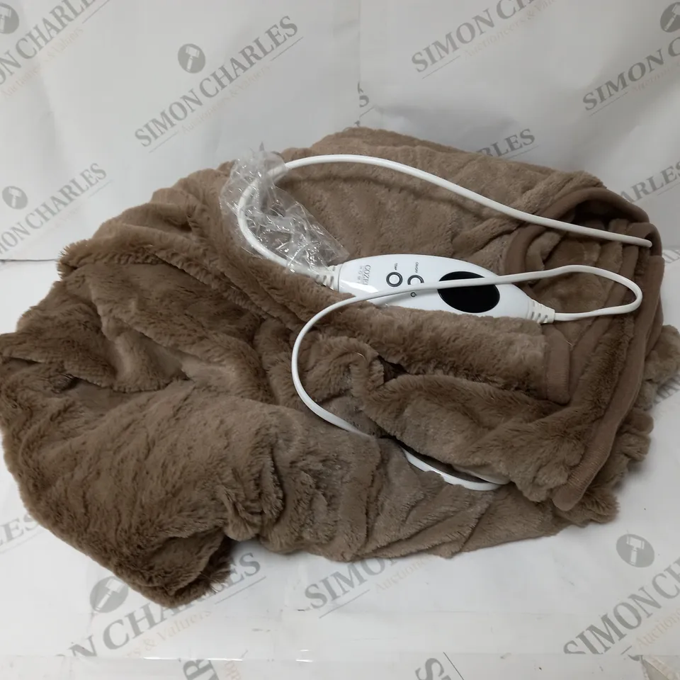 COZEE HOME HEATED BLANKET IN TAUPE