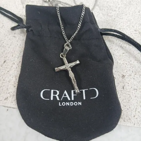 CRAFT LONDON SILVER CRUCIFIX NECKLACE