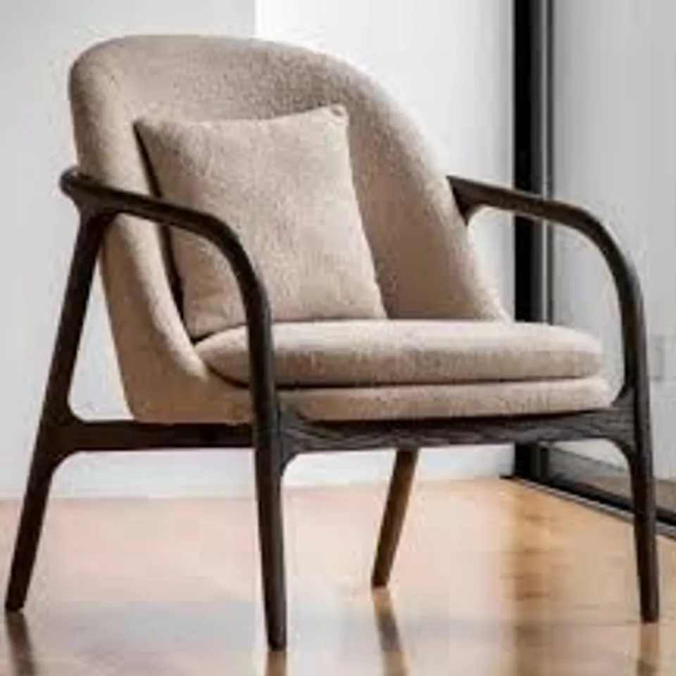 BOXED GALLERY DIRECT ALEGRA ARMCHAIR - TAUPE (1 BOX)