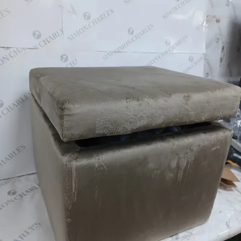 ALISON CORK SQUARE VELVET FOOT STOOL