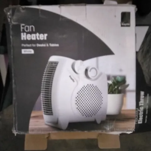 BOXED KEPLIN FAN HEATER FOR DESKS - WHITE