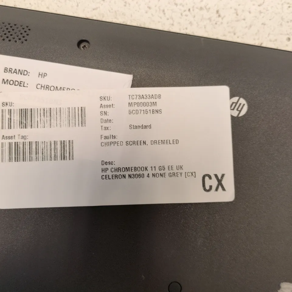 HP CHROMEBOOK 11 G5 EE UK – CELERON N3060 – 4GB RAM – GREY