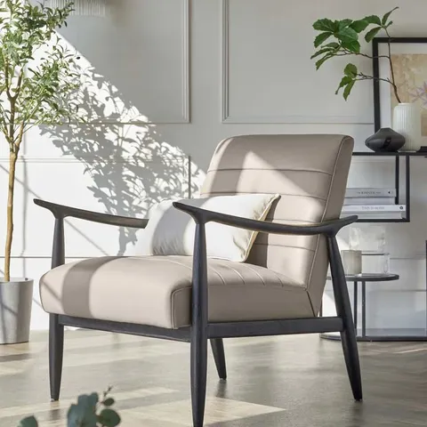 BOXED DANETTI GREYSON NATURAL FABRIC ACCENT CHAIR