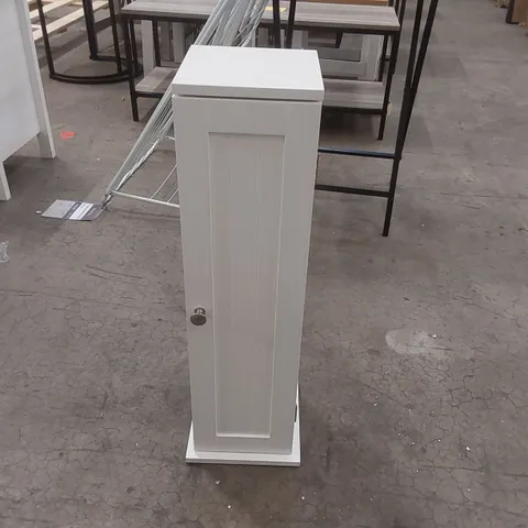 SMALL WOODEN 1 DOOR CABINET - WHITE