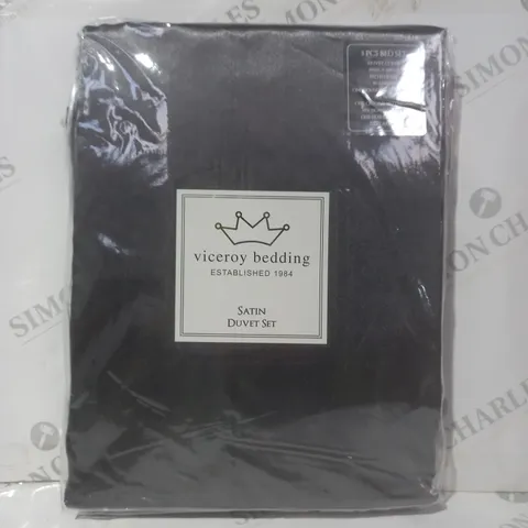 VICEROY BEDDING SATIN DUVET SET IN GREY