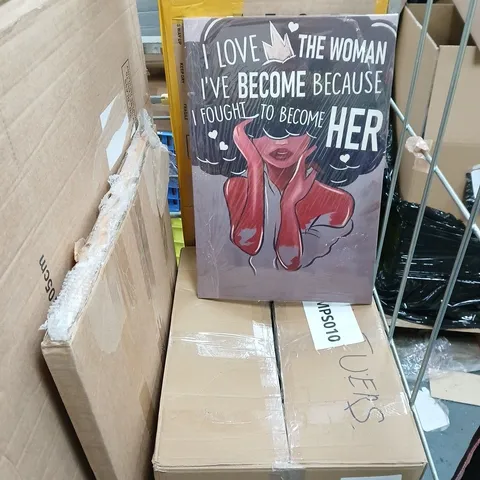 4 ASSORTED HOUSEHOLD ITEMS TO INCLUDE DAMAGED MIRRORS & COLLECTION OF WALL ARTS