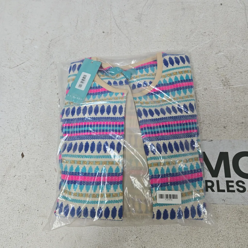 BAGGED LA MAREY WOMEN'S MULTICOLOUR KNIT CARDIGAN – SIZE S