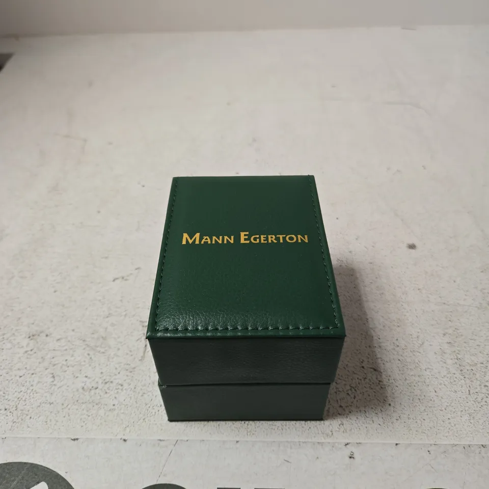 MANN EGERTON WRISTWATCH WITH BLUE LEATHER STRAP – BOXED