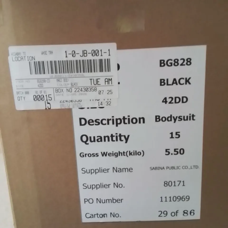 BOXED BRAND NEW APPROXIMATELY 15 MAGISCULPT BLACK BODY SUIT SIZE 42DD