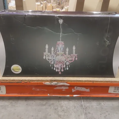 BOXED GLOBO LIGHTING CHANDELIER 