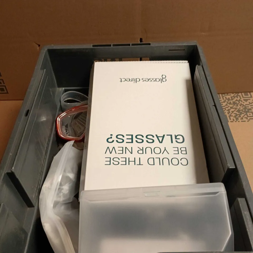 TOTE OF APPROXIMATELY 12 ASSORTED GLASSES/RELATED ITEMS TO INCLUDE GLASSES, GOGGLES, SUNGLASSES ETC