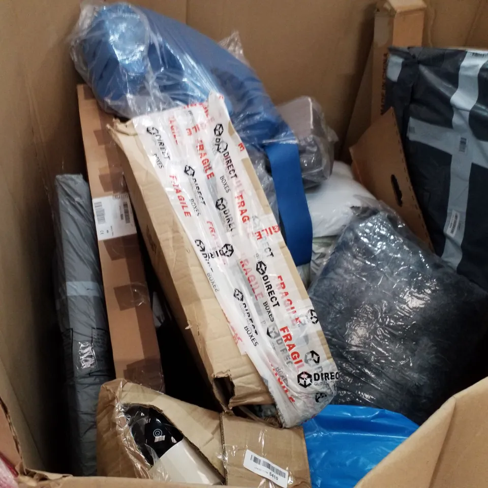 PALLET OF ASSORTED PRODUCTS INCLUDING POP UP TENT, PICTURE FRAMES, PREMIUM AIR BED, BRACKET ROLLER BLIND