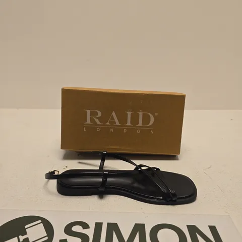 RAID LONDON BLACK SANDALS – BOXED SIZE UK 6