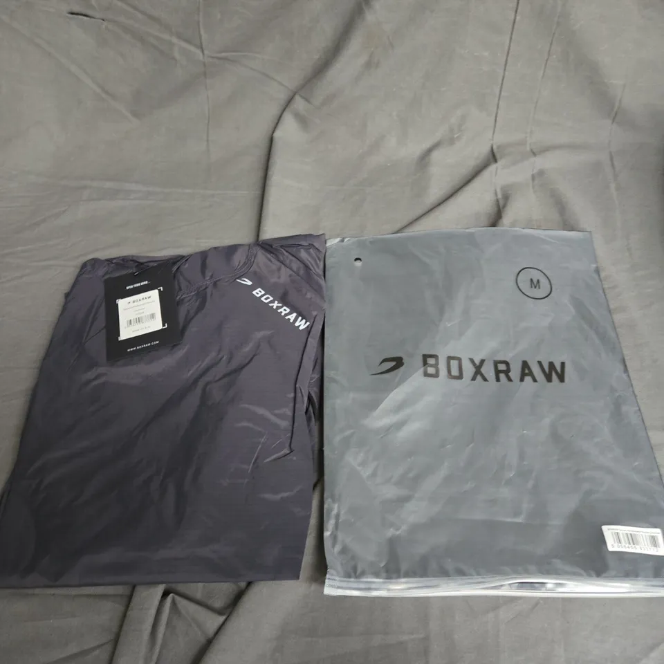 BOXRAW MEDIUM CHARCOAL WINDBREAKER HOODIE 