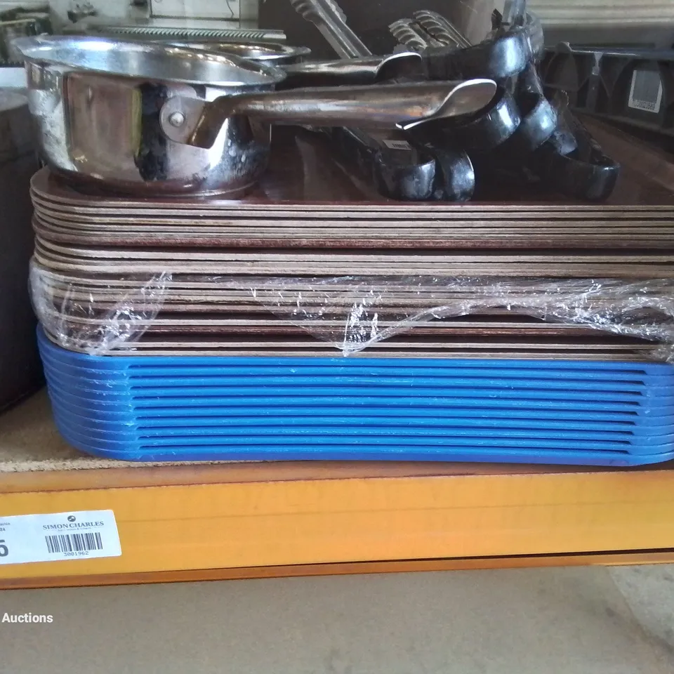 SELECTION OF COMMERCIAL BAKING EQUIPMENT AND UTENSILS, CAKE TINS, POTS AND PANS ETC.