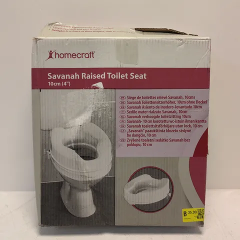 BOXED HOMECRAFT SAVANNAH RAISED TOILET SEAT IN WHITE